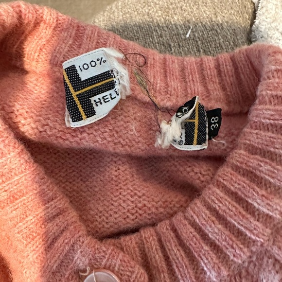Vintage Helmer Pink Wool Cardigan Sweater – Cottagecore Indie Retro Y2K - Picture 5 of 7
